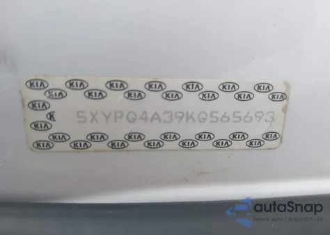 2019 Kia Sorento 2.4L Lx from USA, damaged, VIN 5XYPG4A39KG565693
